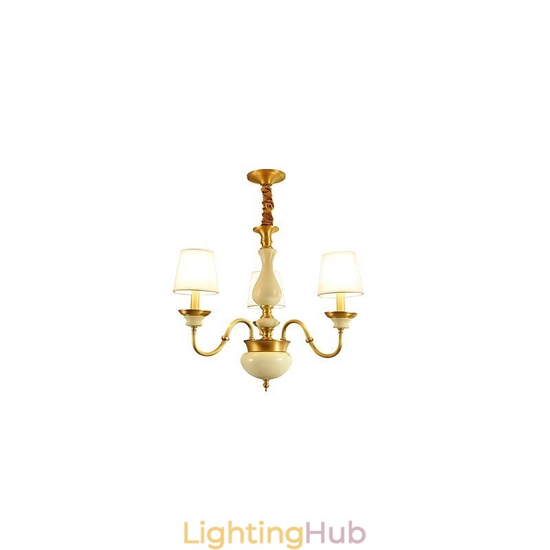 All Copper Chandelier Jade Decorative Chandelier