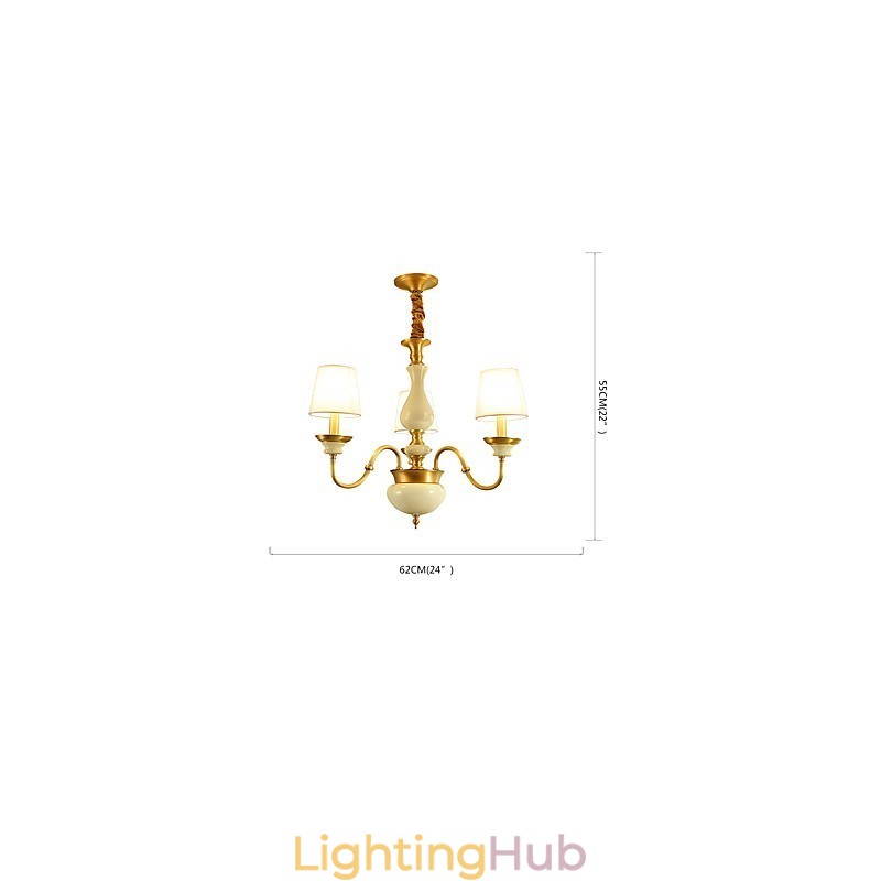 All Copper Chandelier Jade Decorative Chandelier