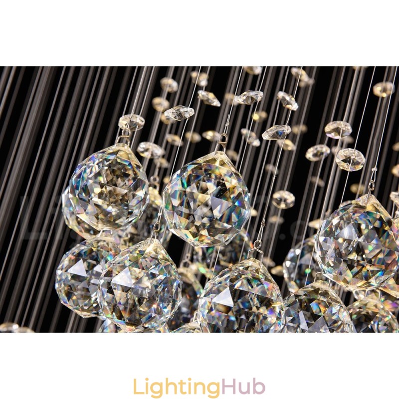 Extra Length 5 Meter Crystal Long Drop Ceiling Pendant Light Modern Chandelier Home Hanging Lighting Chandelier Lamps Fixtures
