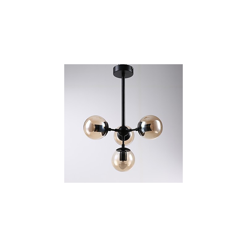 Four Light Post Modern Europe Style Modo Metal Glass Pendant Lamp the Foyer Decorate Industrial Chandelier Lamp