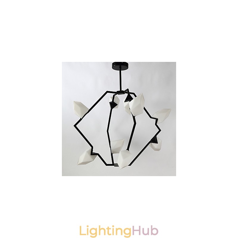 Nine Light Post Modern Metal with Glass Peach Chandelier Lamp the Canteen Decorate Pendant Lamp