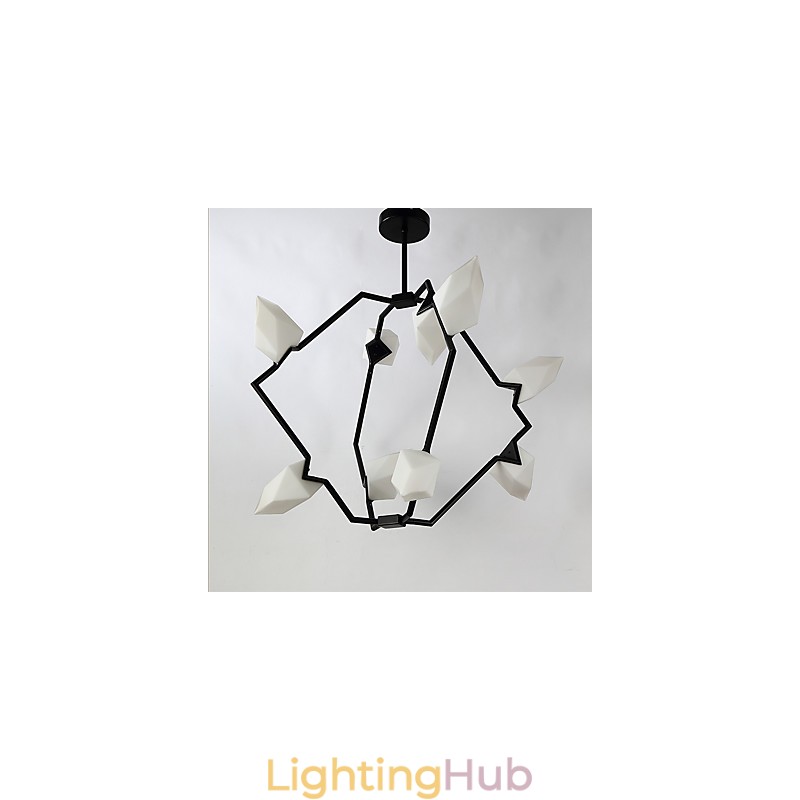 Nine Light Post Modern Metal with Glass Peach Chandelier Lamp the Canteen Decorate Pendant Lamp