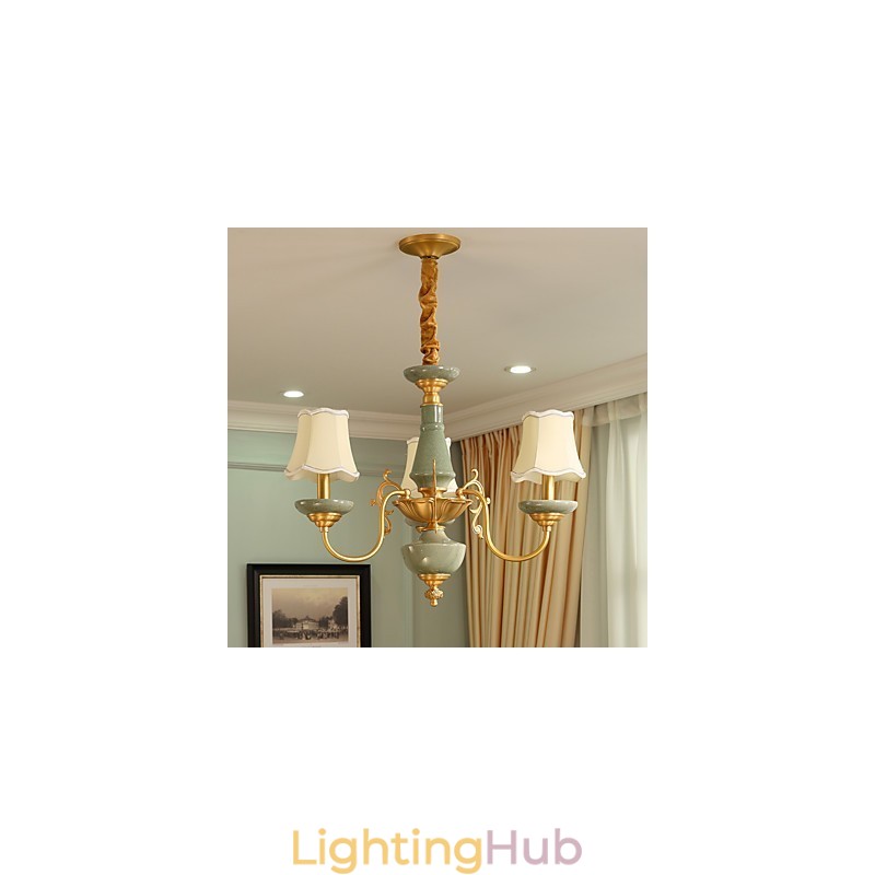 All Copper Chandelier Jade Decorative Chandelier OP0