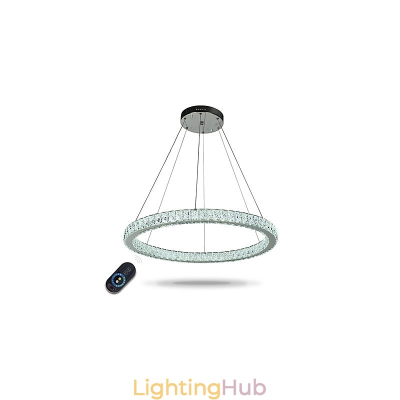 Dimmable Ring Ceiling Pendant Light Modern Chandelier Lighting Indoor Light with Remote Control