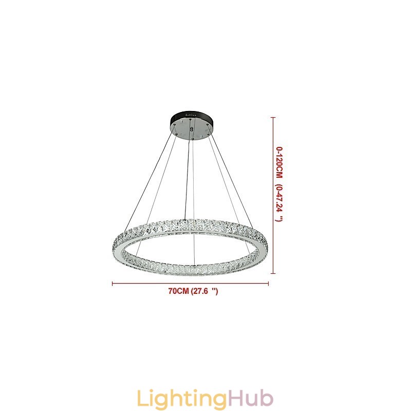 Dimmable Ring Ceiling Pendant Light Modern Chandelier Lighting Indoor Light with Remote Control