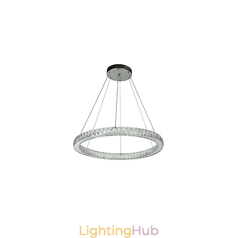 Dimmable Ring Ceiling Pendant Light Modern Chandelier Lighting Indoor Light with Remote Control