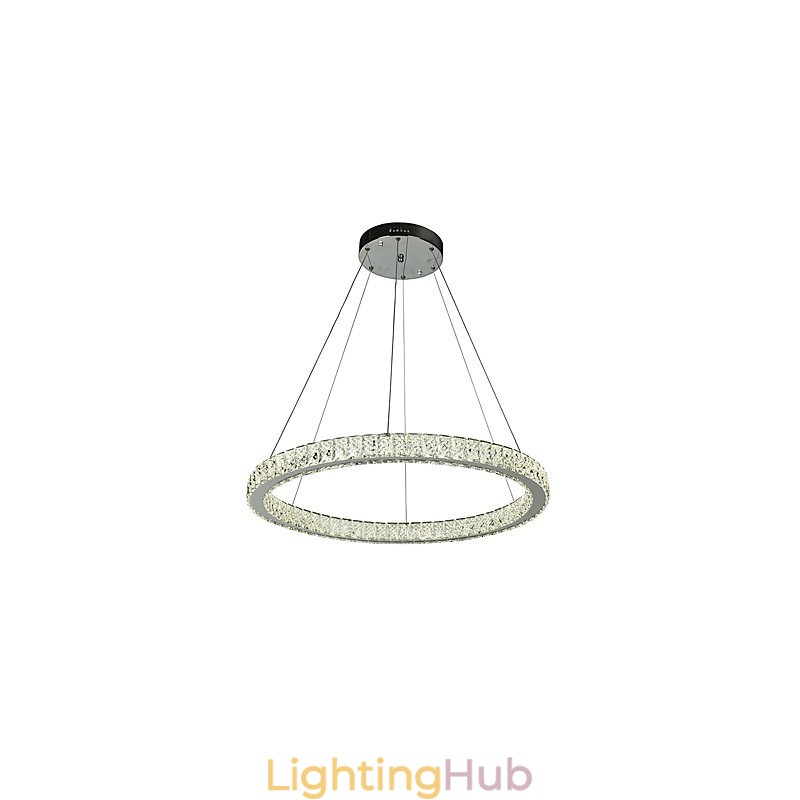 Dimmable Ring Ceiling Pendant Light Modern Chandelier Lighting Indoor Light with Remote Control