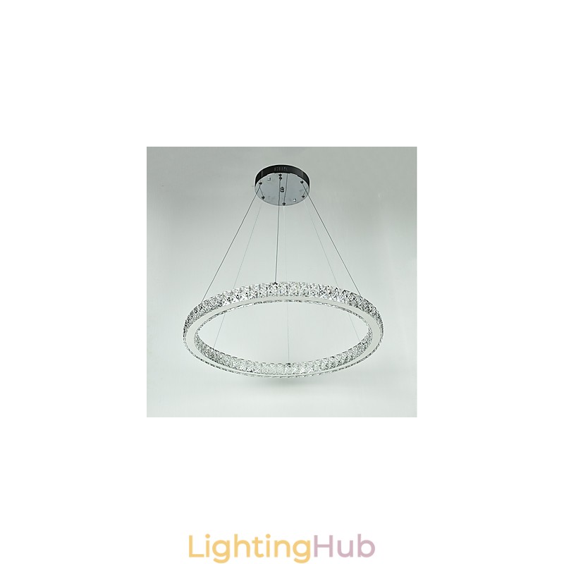 Dimmable Ring Ceiling Pendant Light Modern Chandelier Lighting Indoor Light with Remote Control