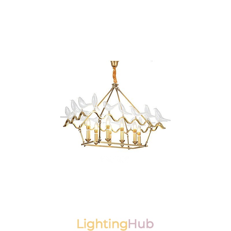 Modern Contemporary Brass Feature for Designers Metal Chandelier
