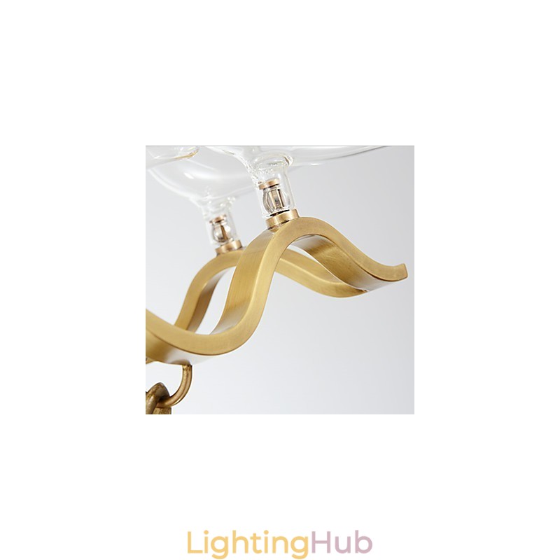 Modern Contemporary Brass Feature for Designers Metal Chandelier