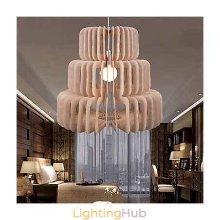 Vintage Three Layer Cake Wood Chandelier Vintage Three Layer Cake Wood Chandelier
