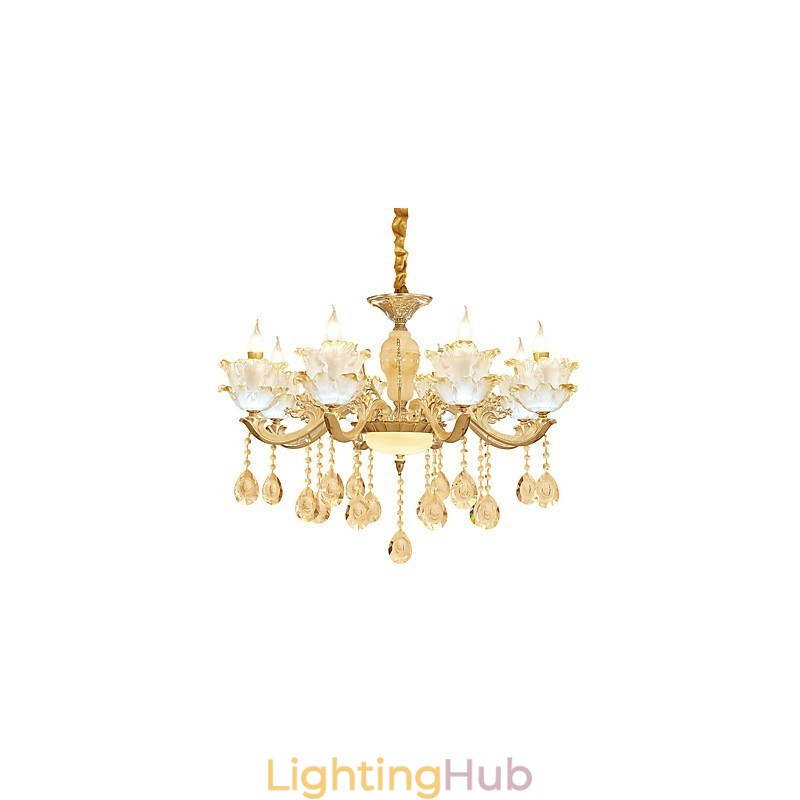 European Style Atmosphere Zinc Alloy Crystal Home Chandelier
