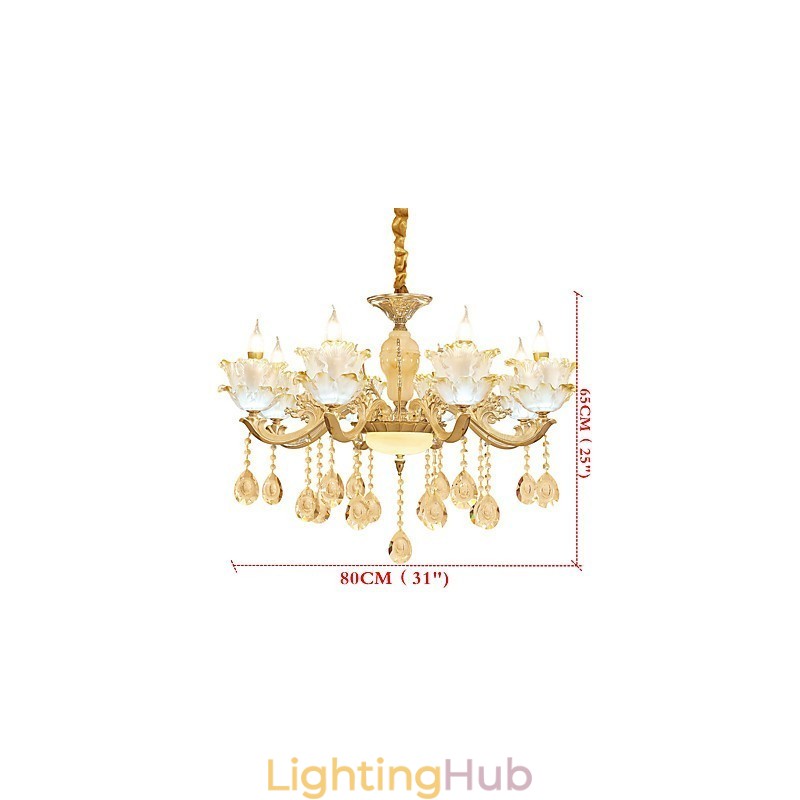 European Style Atmosphere Zinc Alloy Crystal Home Chandelier