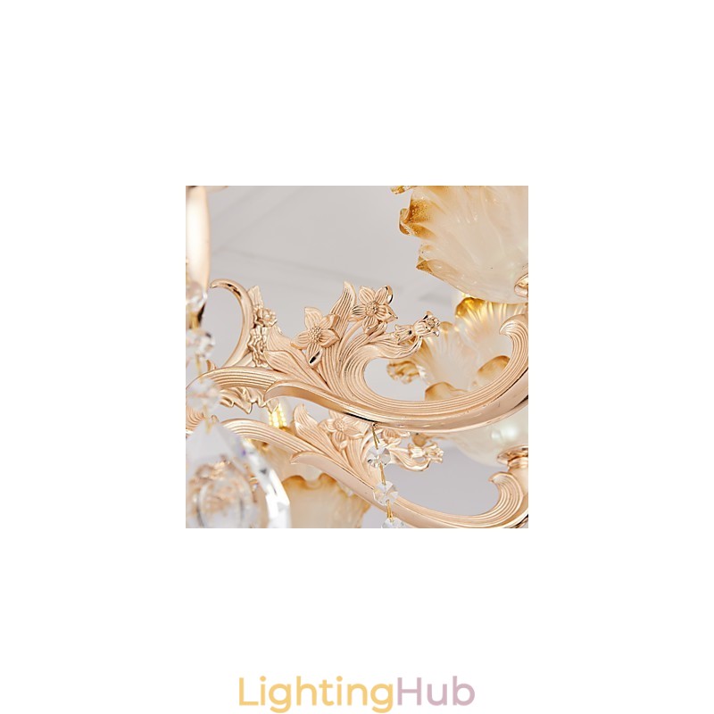 European Style Atmosphere Zinc Alloy Crystal Home Chandelier