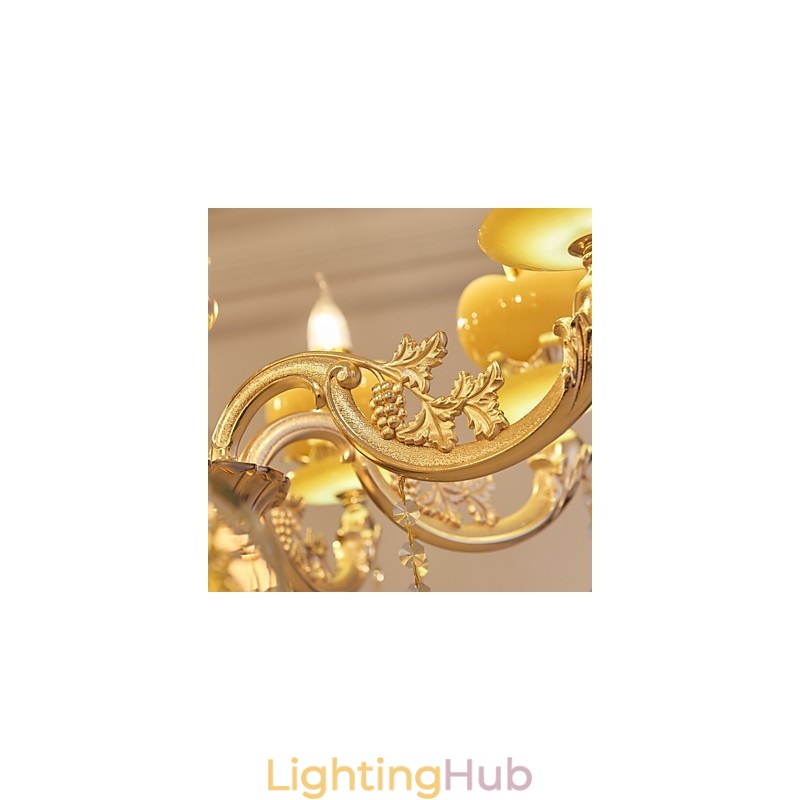 European Style Atmosphere Zinc Alloy Crystal Home Chandelier