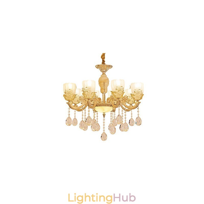 European Style Atmosphere Zinc Alloy Crystal Home Chandelier