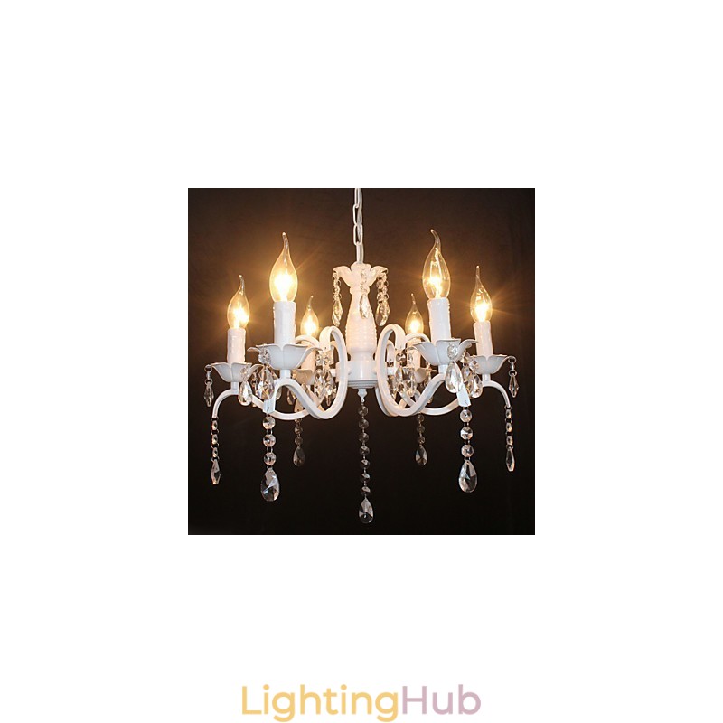 Chandelier Modern Crystal Mini Candle Style Iron Lamp Lamps