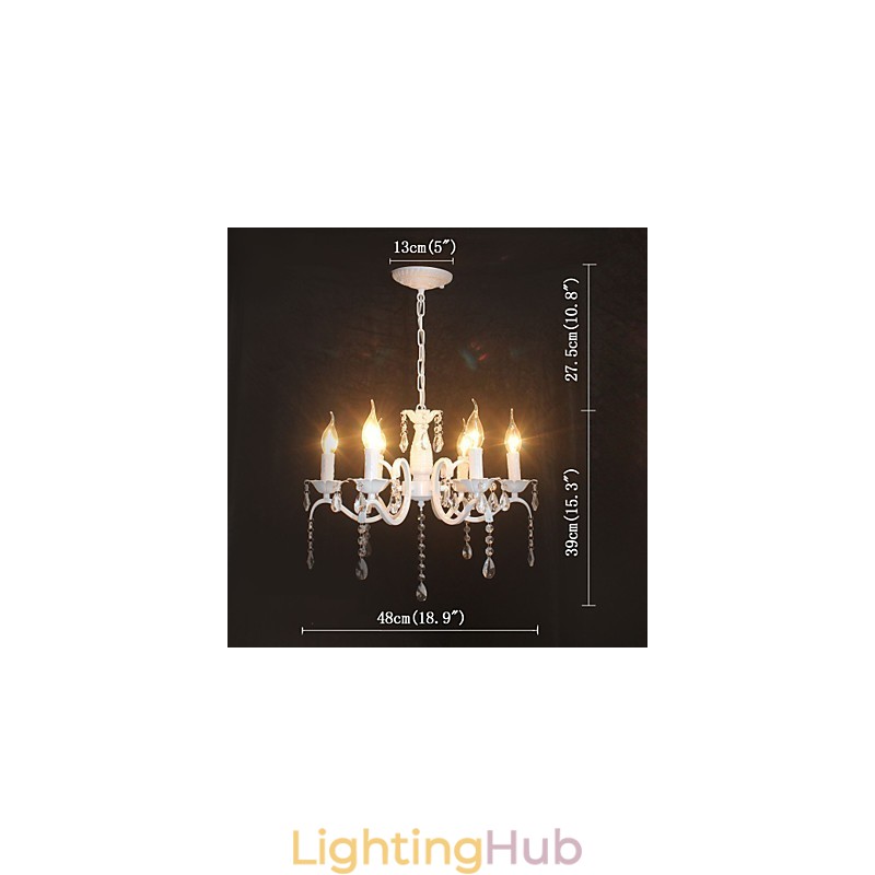 Chandelier Modern Crystal Mini Candle Style Iron Lamp Lamps