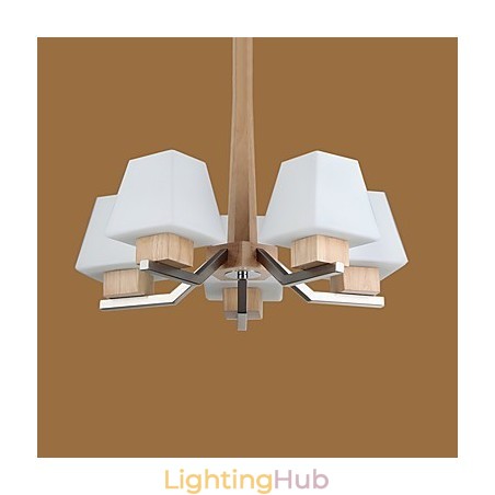 Modern Contemporary Electroplated Feature for Wood Bamboo Chandelier Modern Contemporary Electroplated Feature for Wood Bamboo Chandelier