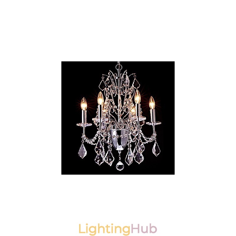 Modern Contemporary Traditional Classic Country Chrome Feature for Crystal Metal Chandelier