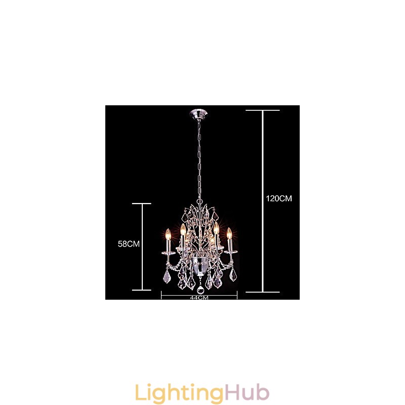 Modern Contemporary Traditional Classic Country Chrome Feature for Crystal Metal Chandelier