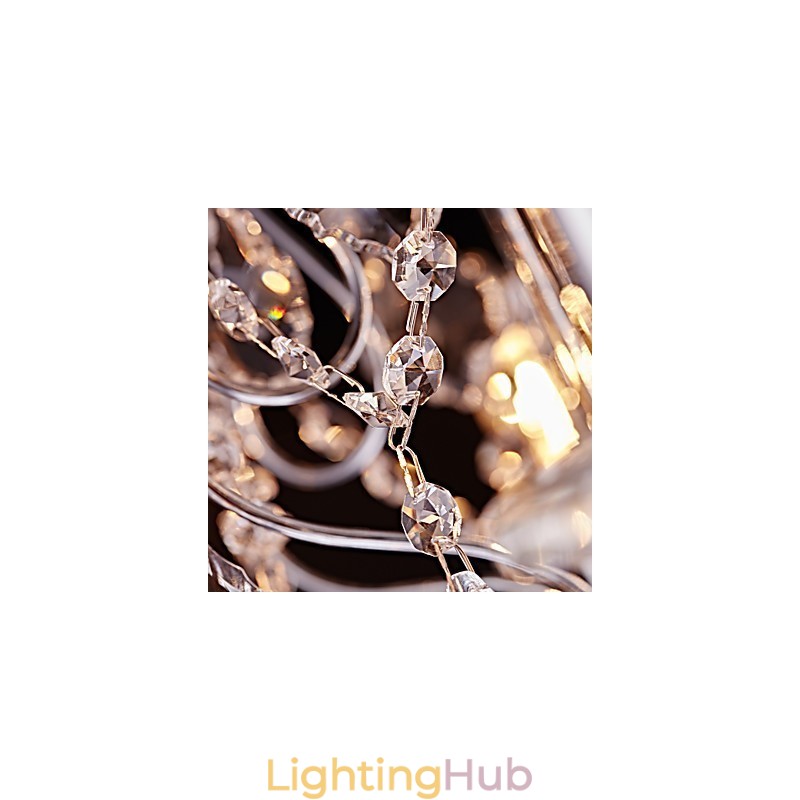 Modern Contemporary Traditional Classic Country Chrome Feature for Crystal Metal Chandelier
