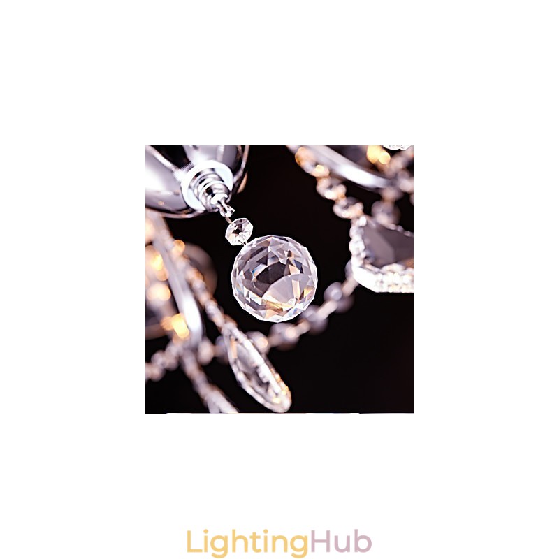 Modern Contemporary Traditional Classic Country Chrome Feature for Crystal Metal Chandelier