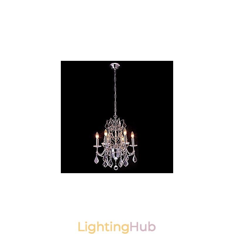 Modern Contemporary Traditional Classic Country Chrome Feature for Crystal Metal Chandelier