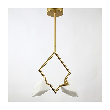 2 Light Post Modern Metal with Glass Peach Chandelier Lamp the Canteen Decorate Pendant Lamp 2 Light Post Modern Metal with Glass Peach Chandelier Lamp the Canteen Decorate Pendant Lamp