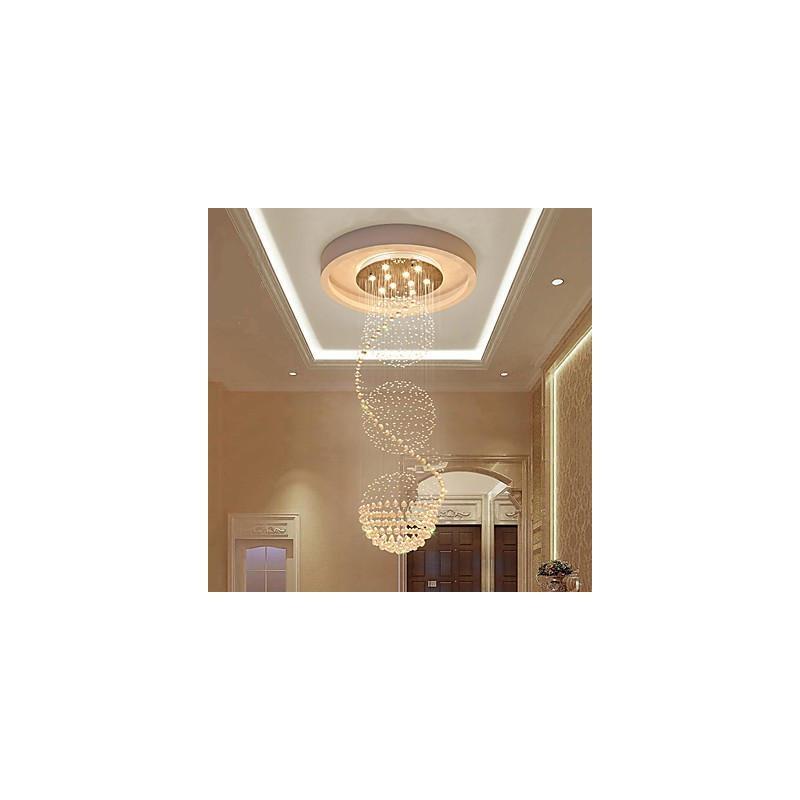 10 Light 2.5 Meter Length Long Drop Rain Drop Teardrop Modern Crystal Ceiling Chandelier Indoor Pendant Light