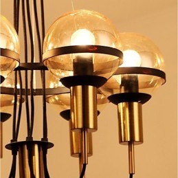 6 Light Personalized Chandelier with Glass Shade