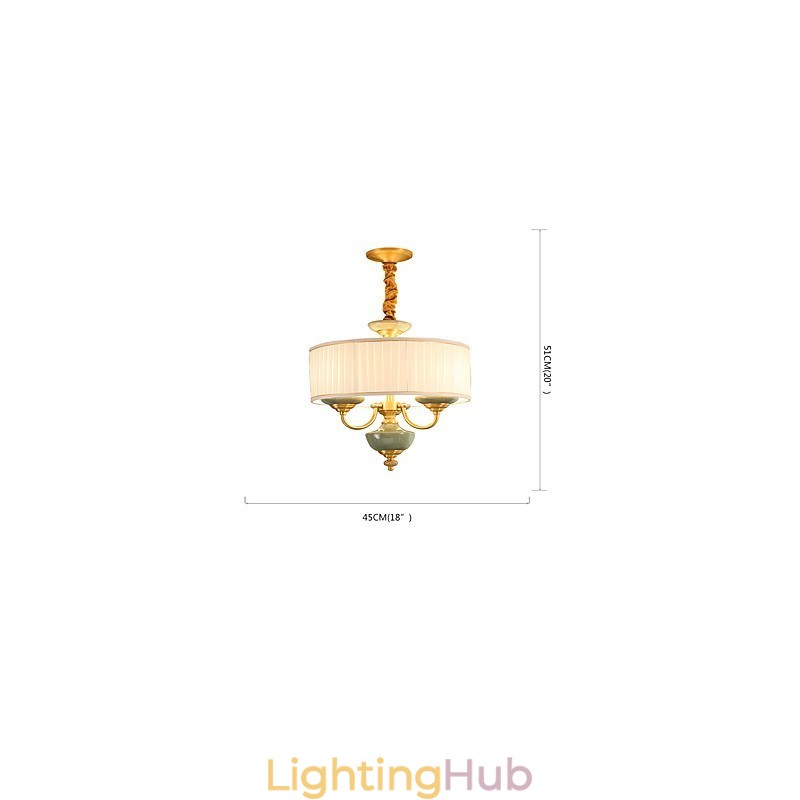 All Copper Chandelier Jade Decorative Chandelier