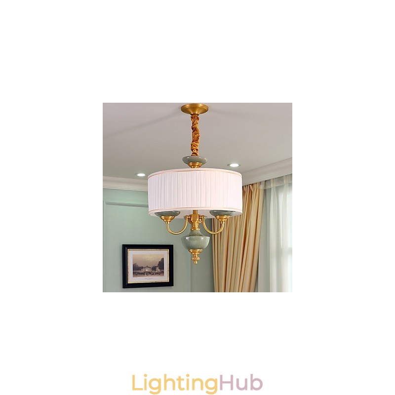 All Copper Chandelier Jade Decorative Chandelier