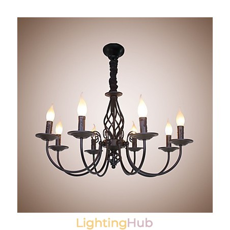 European Simple Iron Lamp Candle Lamp 8 Chandelier European Simple Iron Lamp Candle Lamp 8 Chandelier
