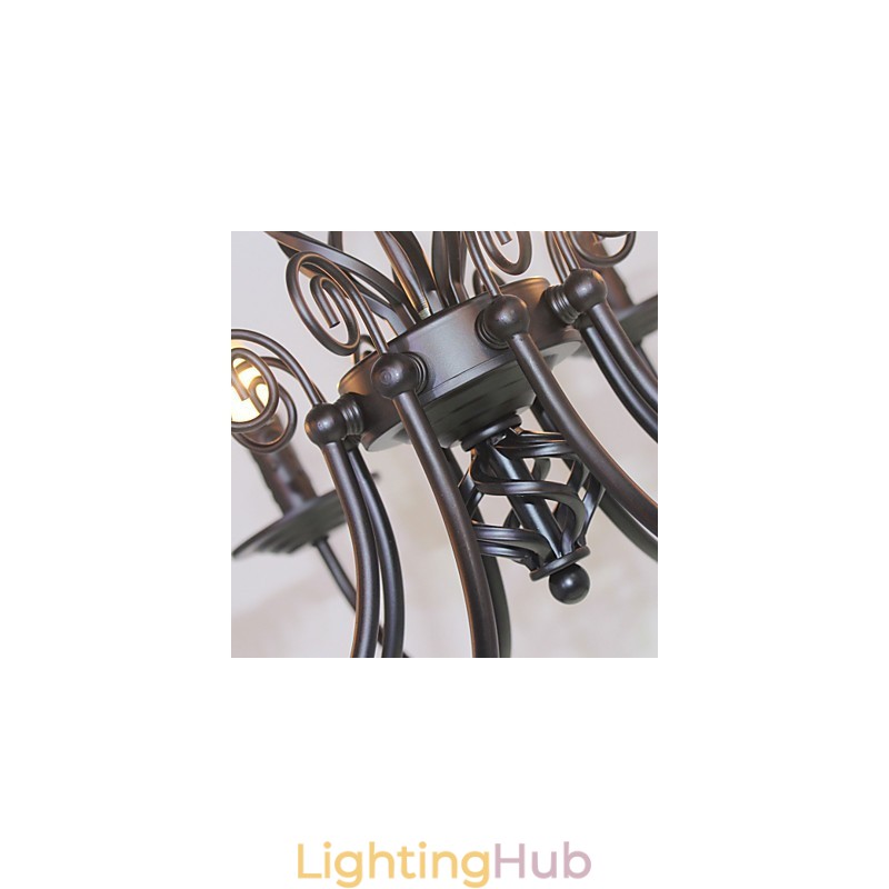 European Simple Iron Lamp Candle Lamp 8 Chandelier