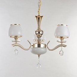 Modern Contemporary Electroplated Feature for Crystal Metal Chandelier