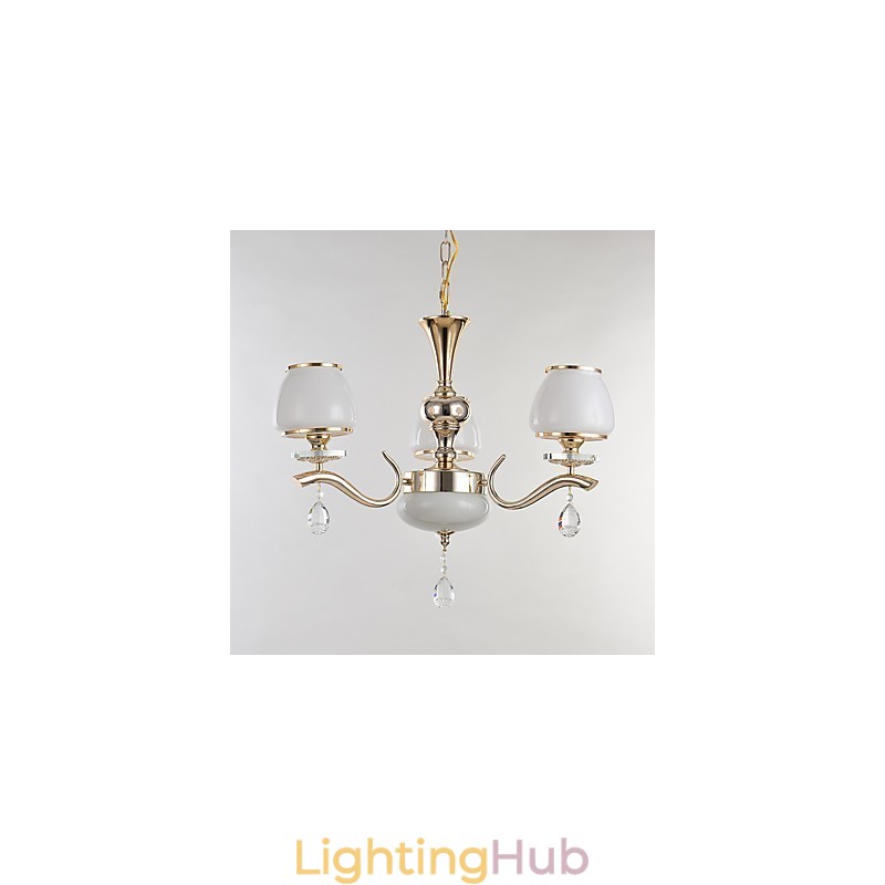 Modern Contemporary Electroplated Feature for Crystal Metal Chandelier