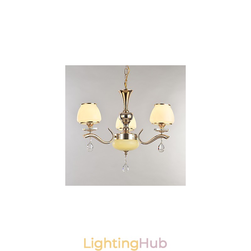 Modern Contemporary Electroplated Feature for Crystal Metal Chandelier