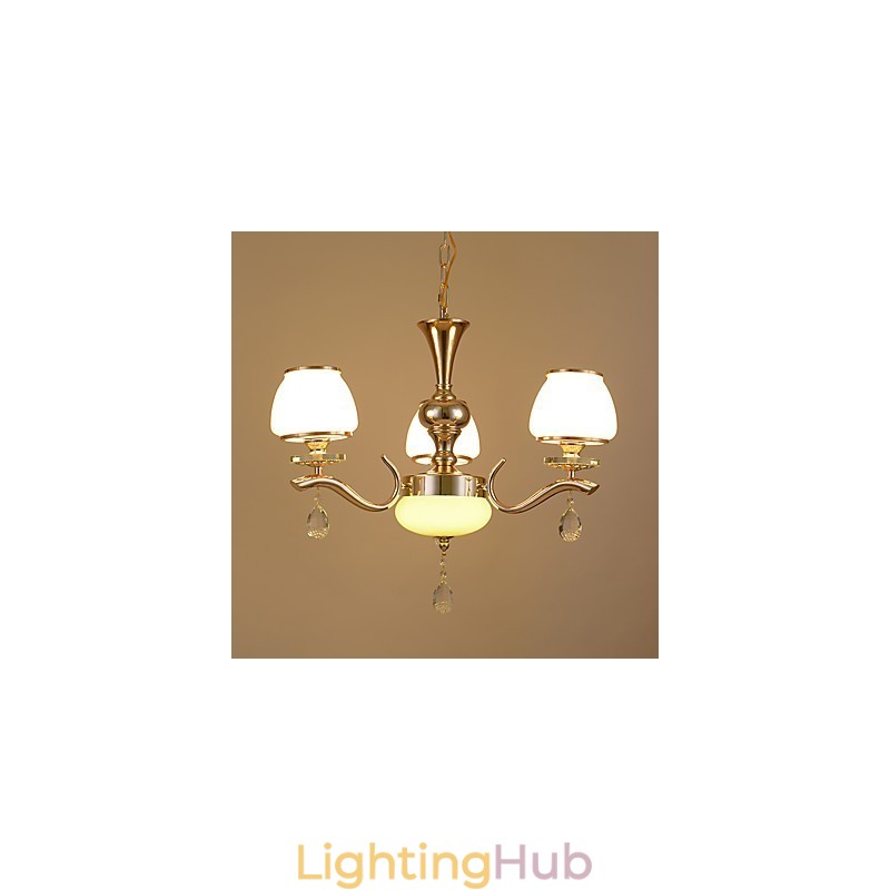 Modern Contemporary Electroplated Feature for Crystal Metal Chandelier
