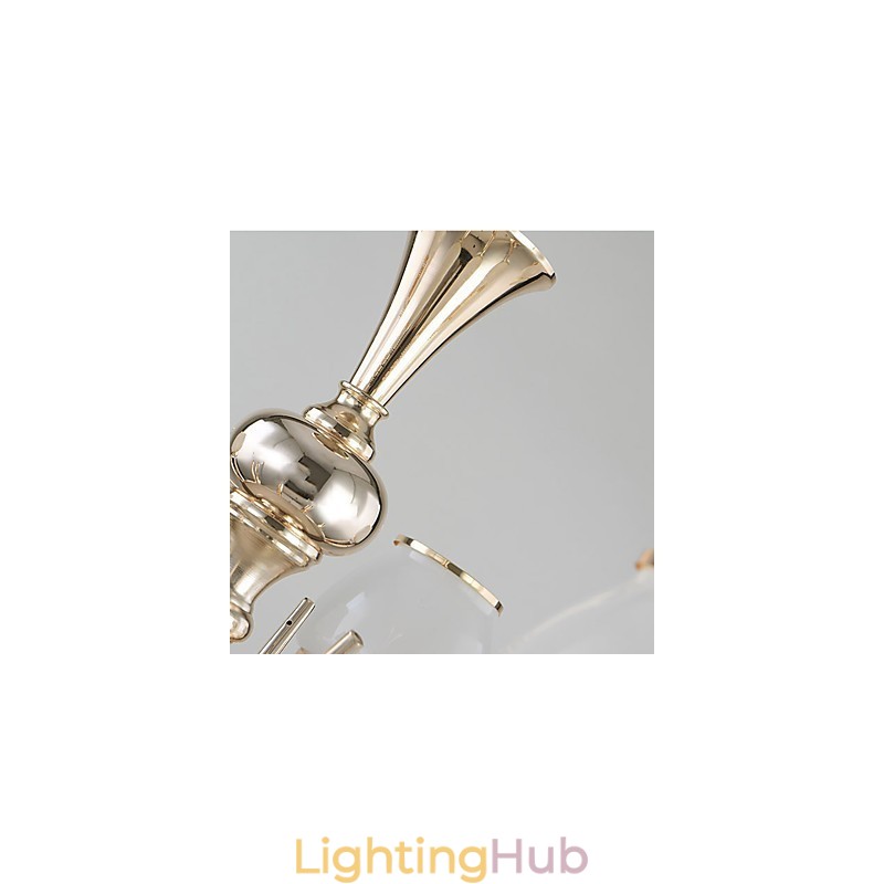 Modern Contemporary Electroplated Feature for Crystal Metal Chandelier