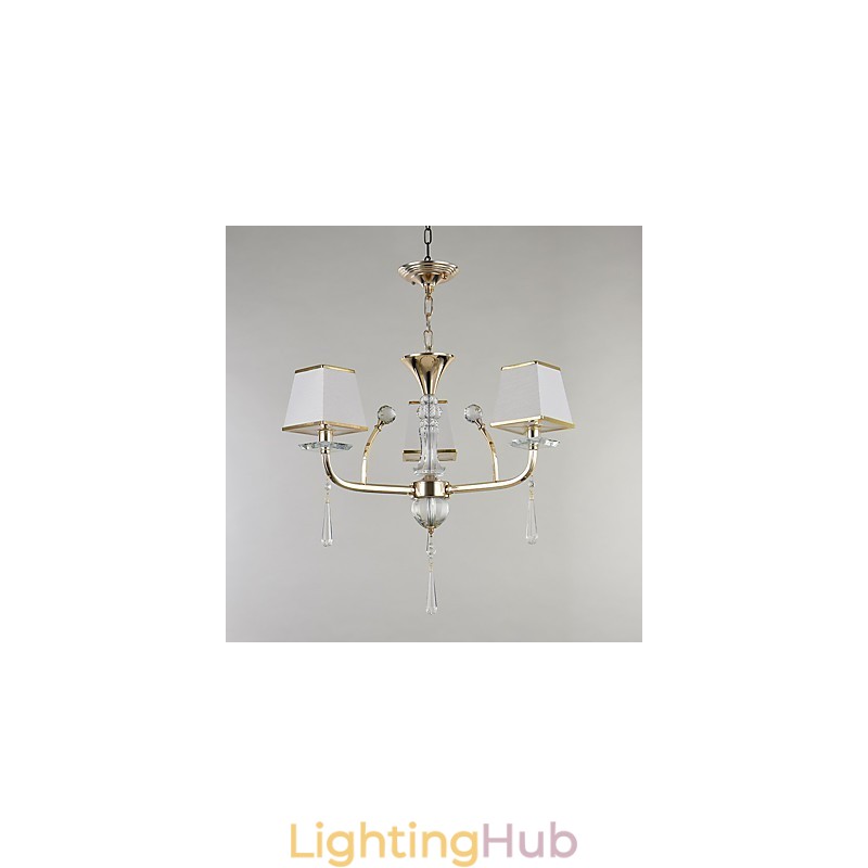 Modern Contemporary Electroplated Feature for Crystal Metal Chandelier