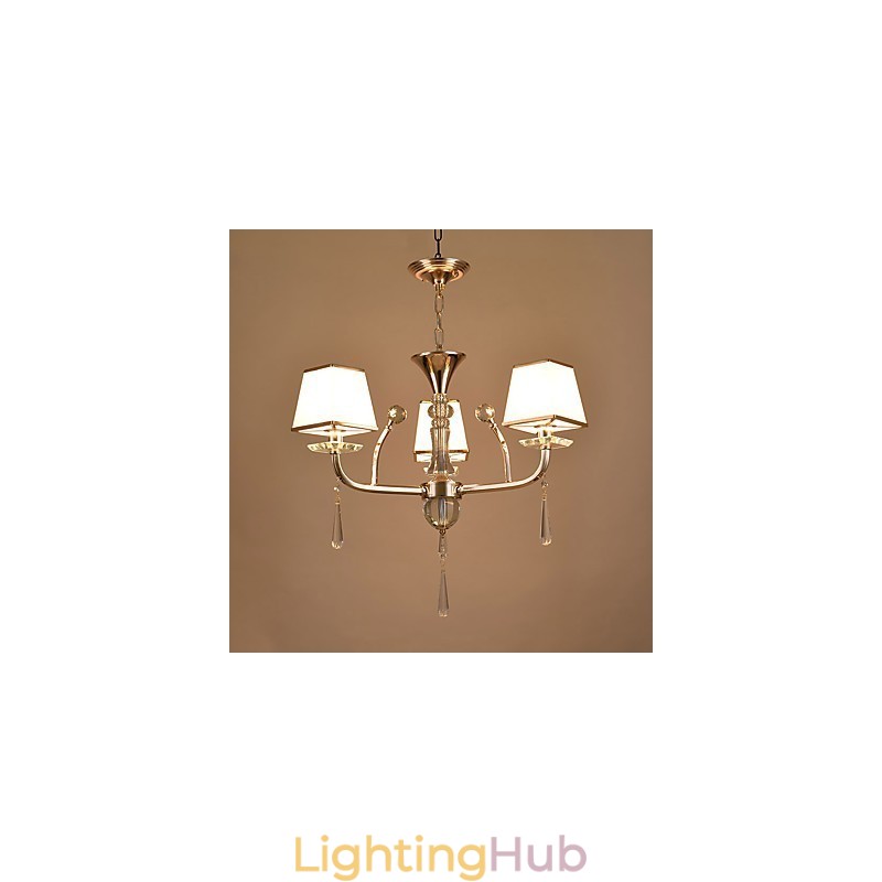 Modern Contemporary Electroplated Feature for Crystal Metal Chandelier