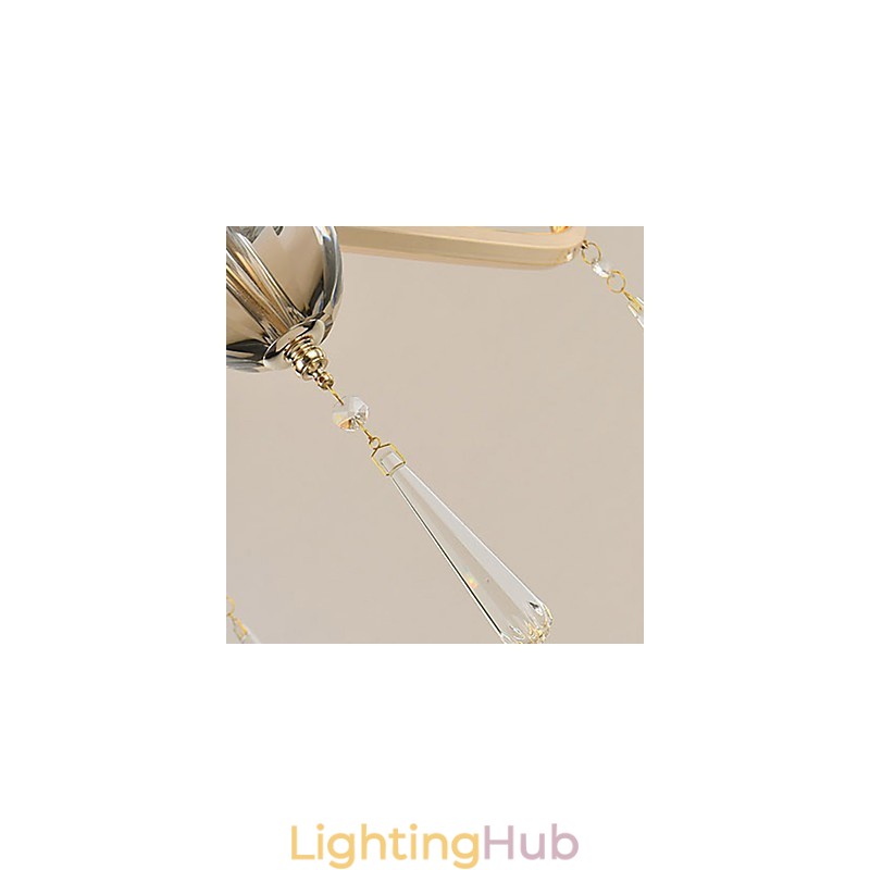 Modern Contemporary Electroplated Feature for Crystal Metal Chandelier