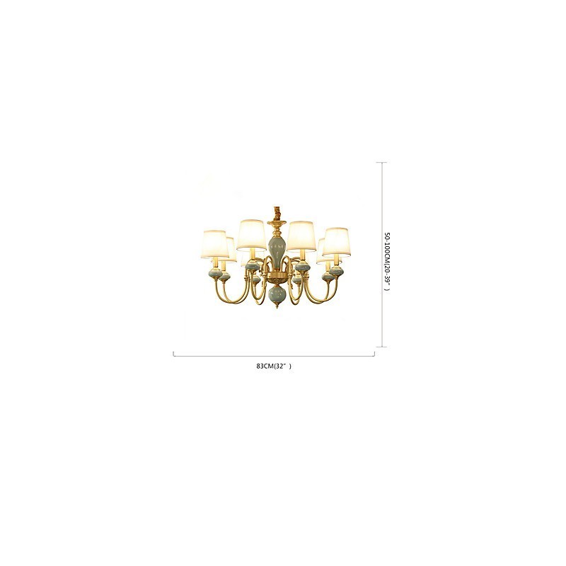 Chandelier Traditional Classic Country Brass Feature for Mini Style Metal 8 Bulbs