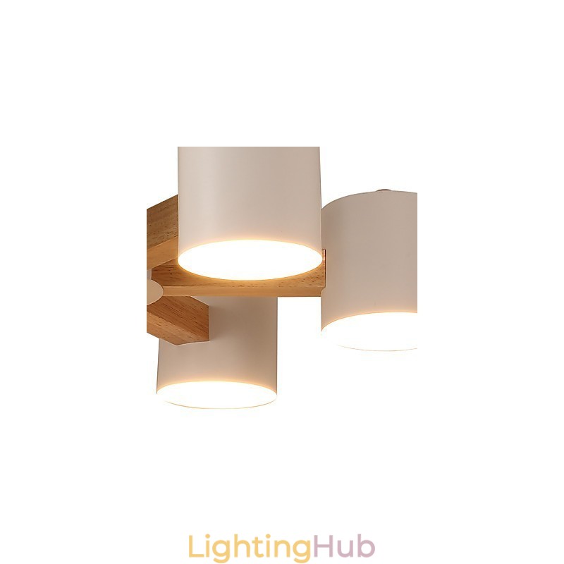 6 Lights Chandelier Modern Contemporary Traditional Classic Vintage Country Wood Feature for Wood