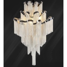 Aluminum Stream Chandelier Designer Pendant Light Silver Colour Spiral Staircase staircase