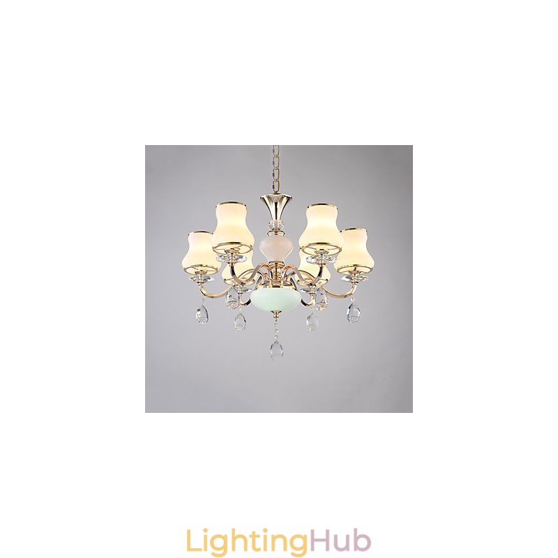 Chandelier Modern Contemporary Electroplated Feature for Crystal Metal