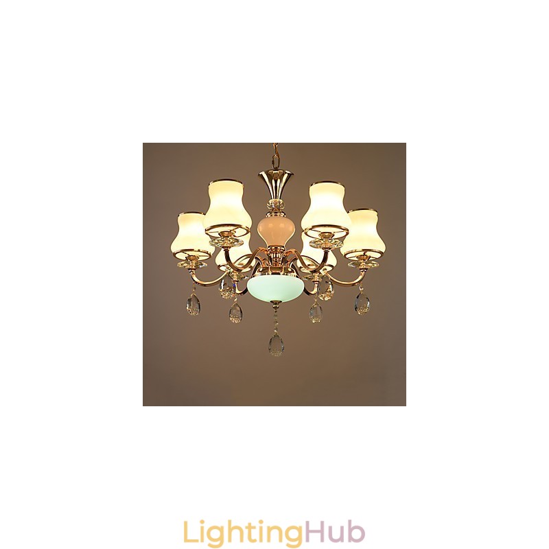 Chandelier Modern Contemporary Electroplated Feature for Crystal Metal