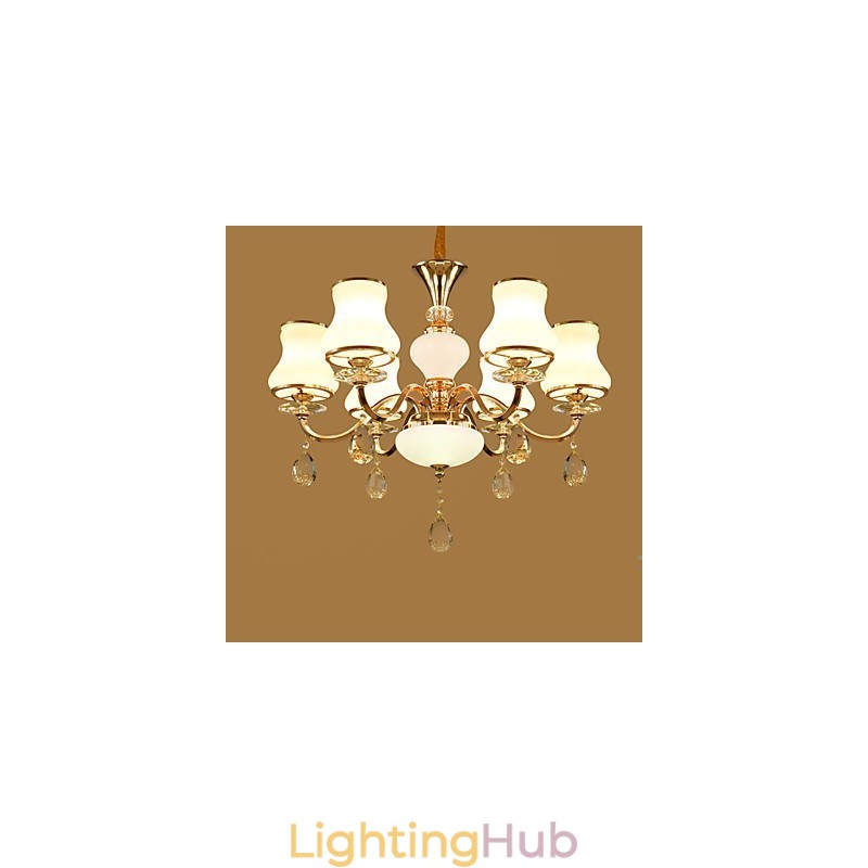 Chandelier Modern Contemporary Electroplated Feature for Crystal Metal