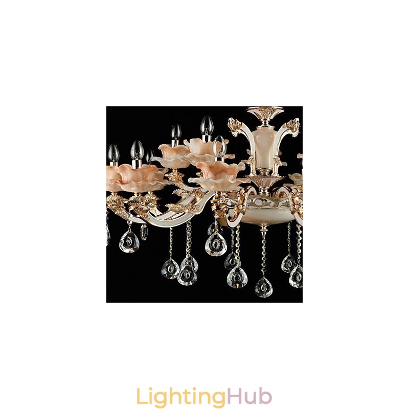 Pendant Light Zinc Alloy Feature for Crystal Mini Style Metal Indoors Shops 15 Bulbs